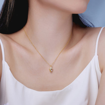 Summer Ocean Series: S925 Silver 18K Yellow Gold Plated Necklace with White Pearl Shell and Round Zircon - Luxurious and Versatile