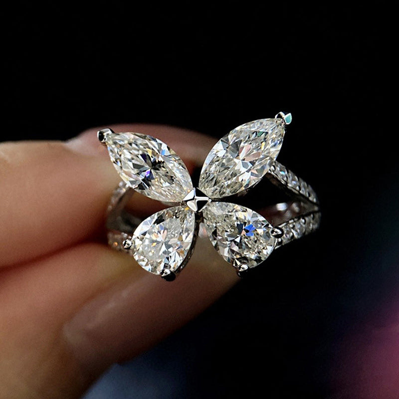 Butterfly Design Promise Ring Gift For Her In Sterling Silver-Maxinejewelry