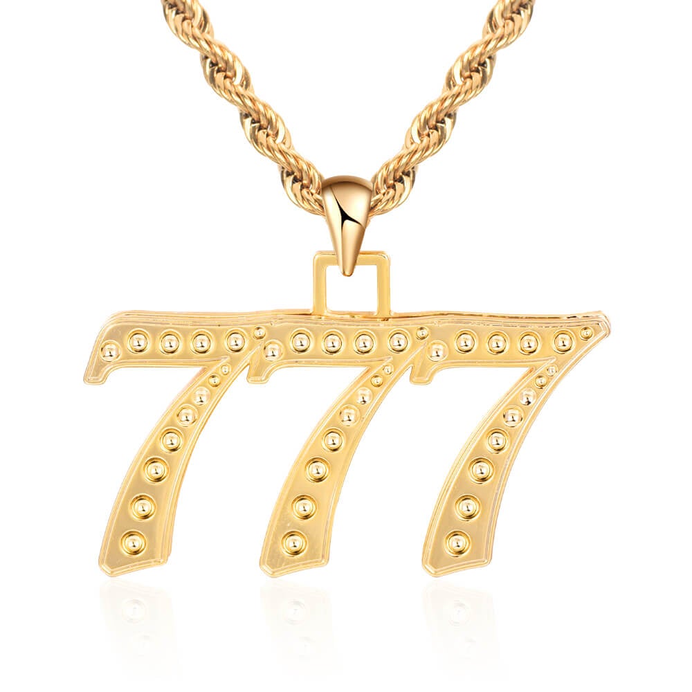 Double Layer 1 To 9 Luck Number Personalized Custom Gold Plated Number Necklace