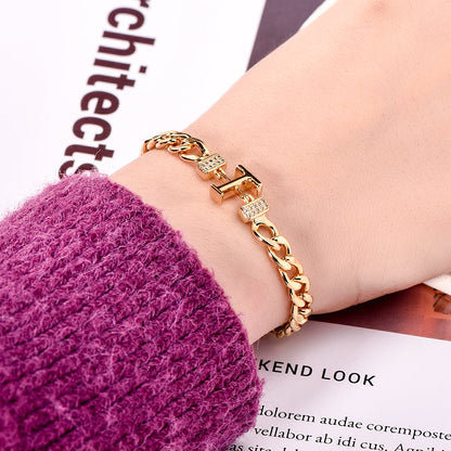 Letter Personalized Gold Plated Bracelet