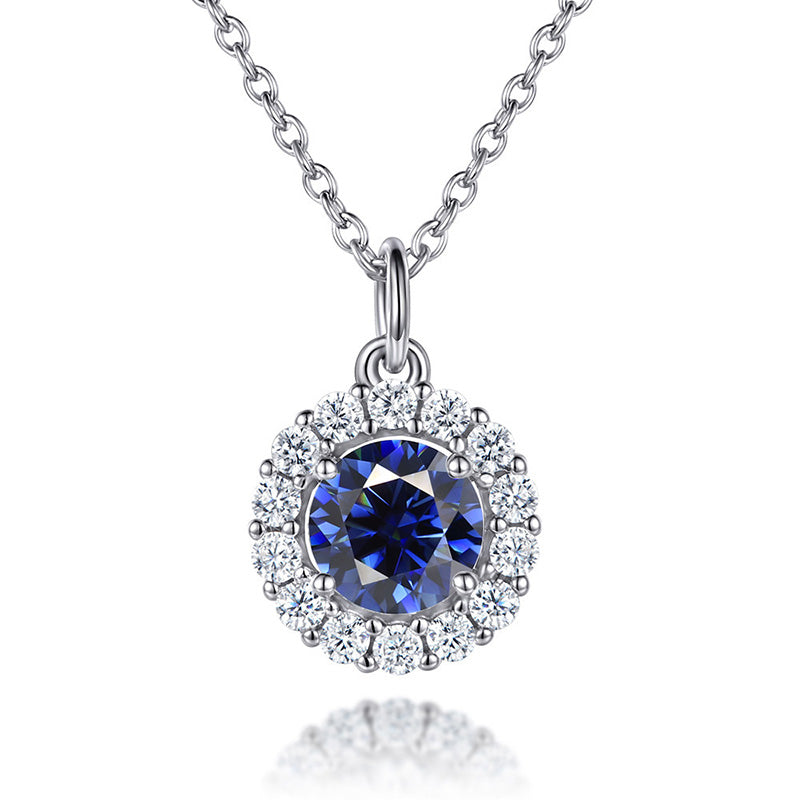 Classic Sterling Silver Birthstone Necklace-Maxinejewelry