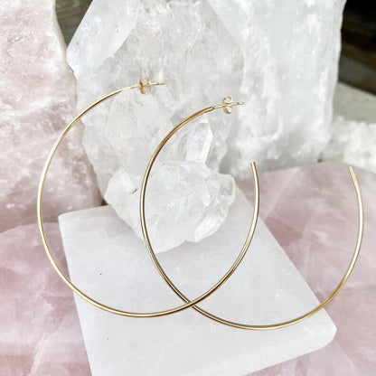 Open 60mm/80mm Gold Plated Hoop Earrings-silviax