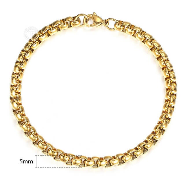 2-5mm Box Link Chain Gold Plated Bracelet-silviax