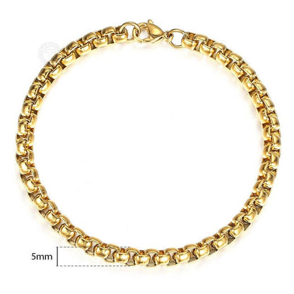 2-5mm Box Link Chain Gold Plated Bracelet-silviax