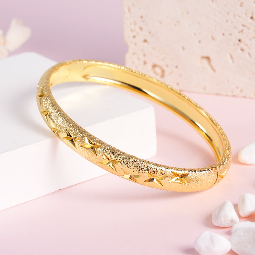 Gold Plated Stackable Bangles Bracelet 