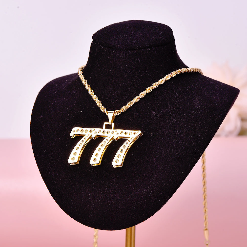 Double Layer 1 To 9 Luck Number Personalized Custom Gold Plated Number Necklace-silviax