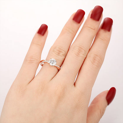 Sterling Silver Personalized Engraved Twisted Vine Ring Promise Ring-silviax