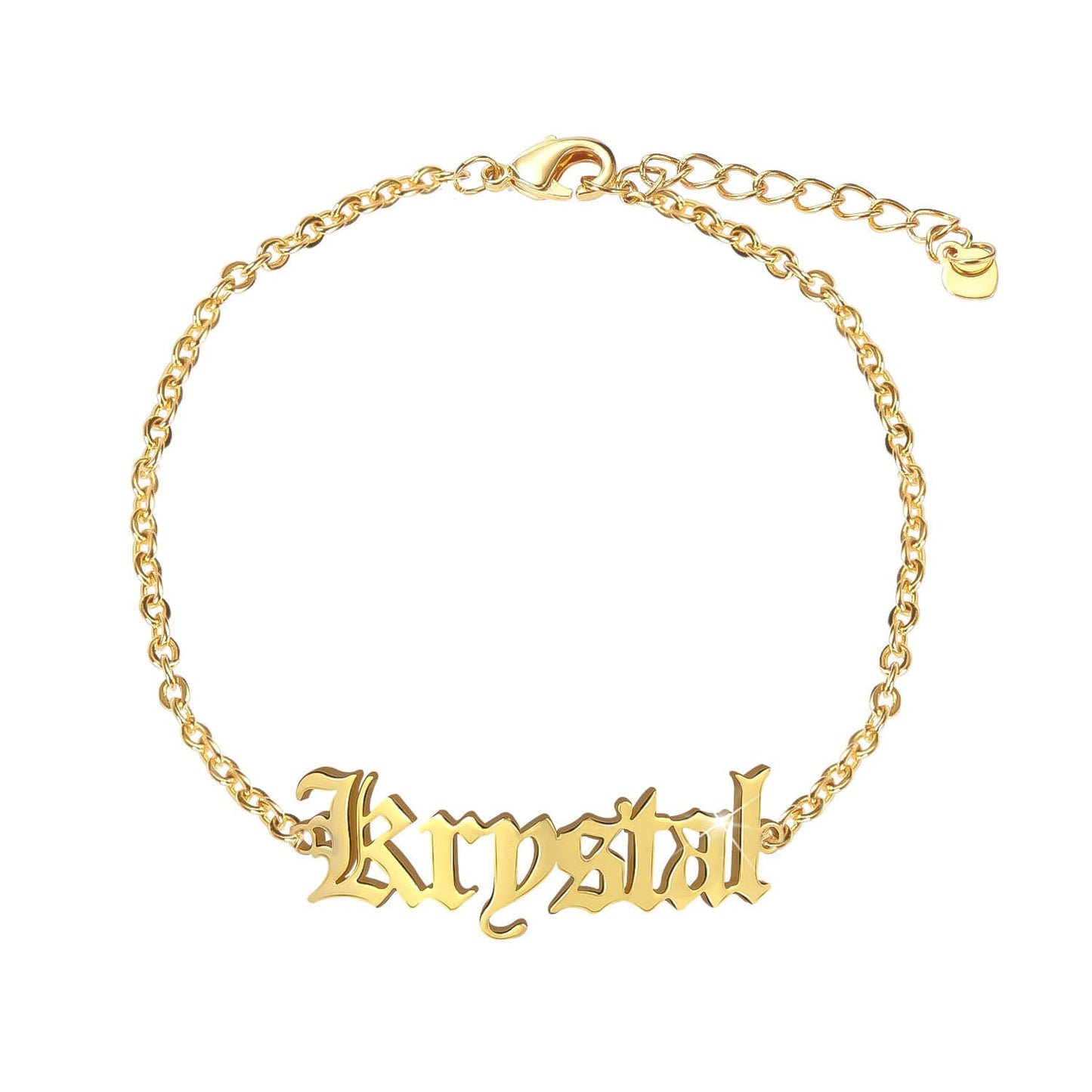 Customized Name Bracelet Gold Plated-silviax