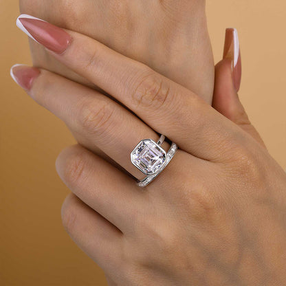 Unique Asscher Cut Women's Engagement Ring