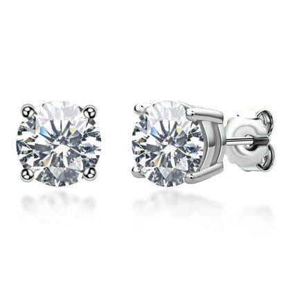 Moissanite Round Cut 2PC Jewelry Set