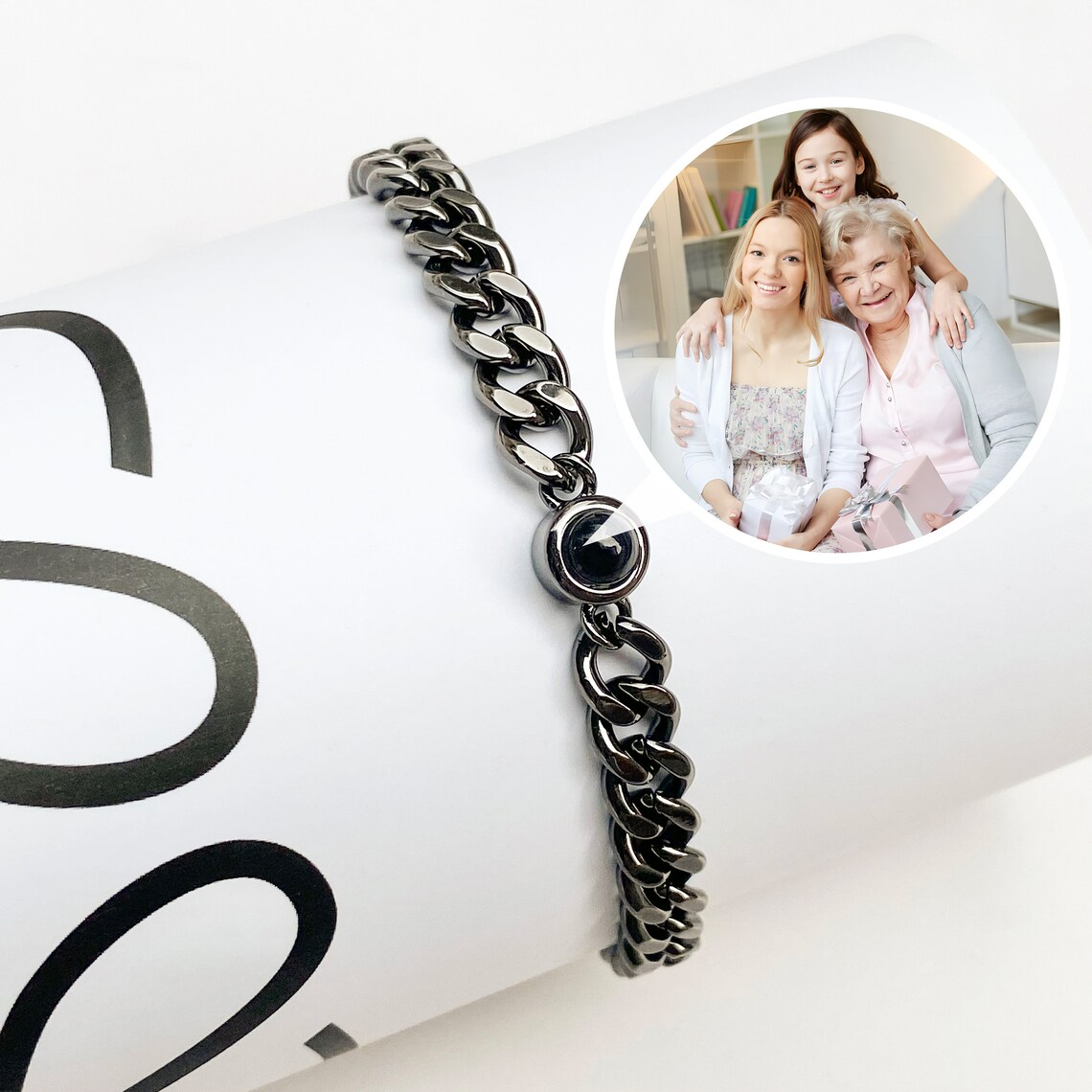 Photo Projection Bracelet Personalized Family Love Memorial Photo Bracelet