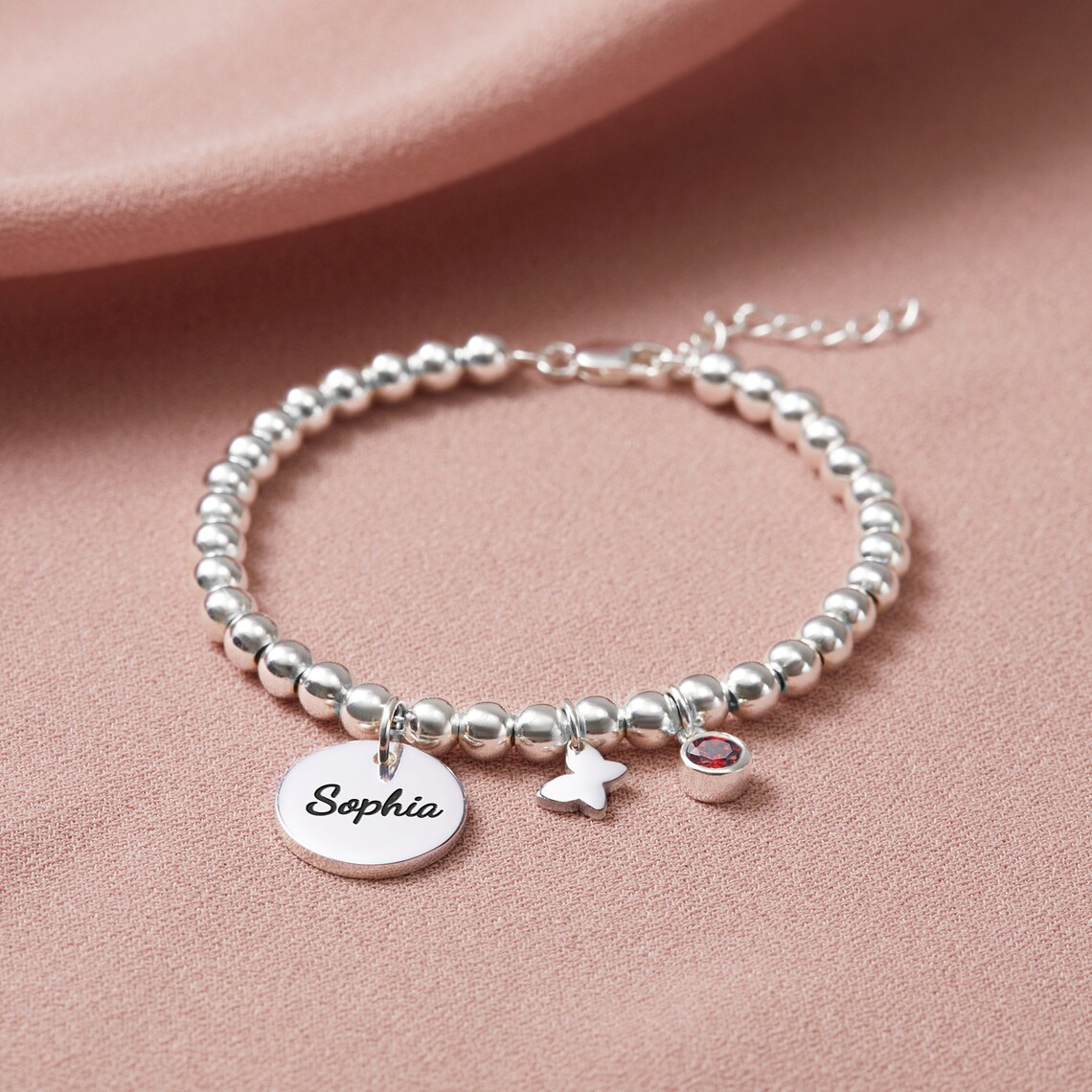 Personalized Birthstone Name Bracelet For Kids