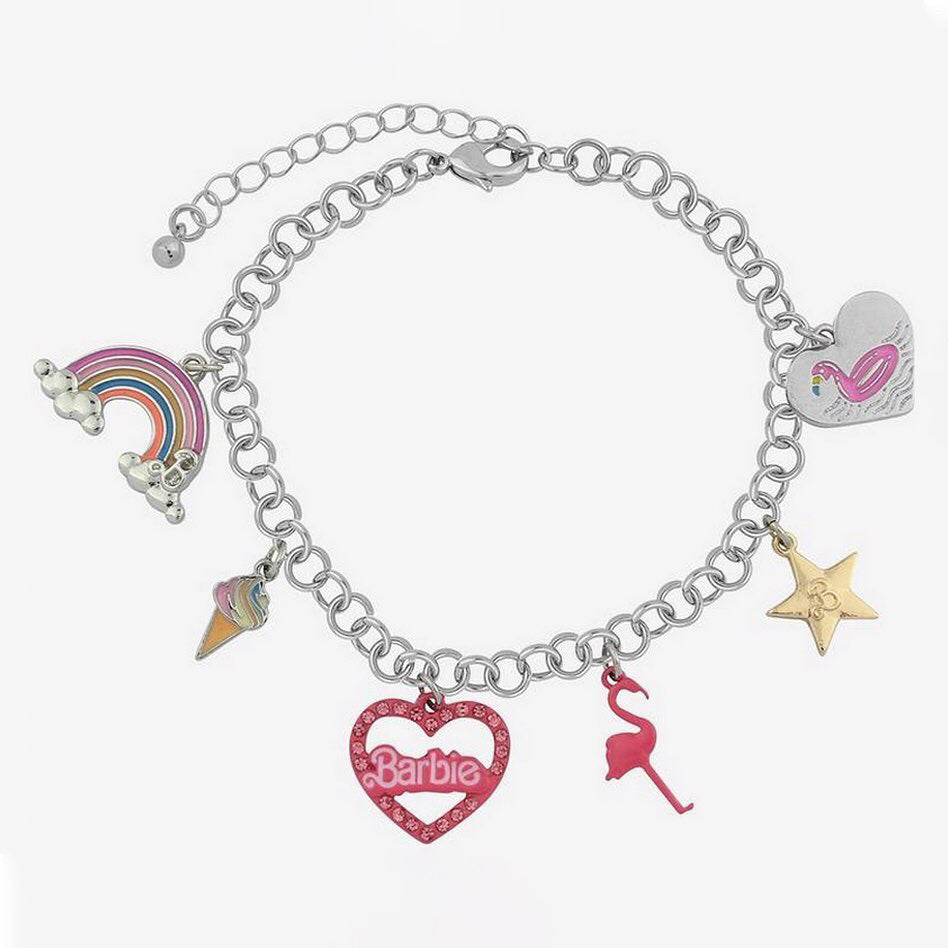 Cute Ice Cream Rainbow Pendants Personalized Name Bracelet With Heart