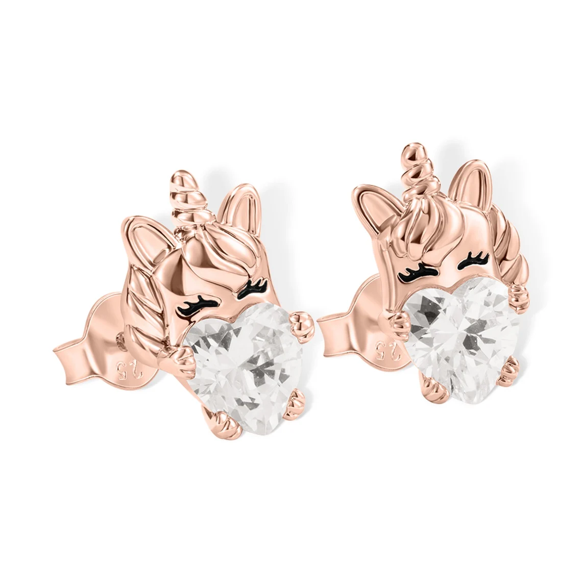 Birthstone Unicorn Personalized Stud Earrings