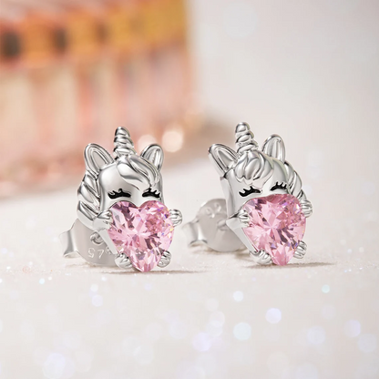 Birthstone Unicorn Personalized Stud Earrings 