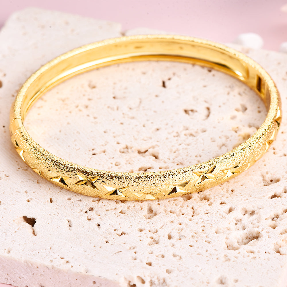 Gold Plated Stackable Bangles Bracelet 