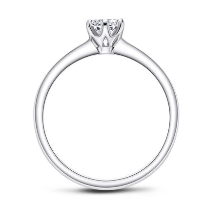 Moissanite Classic 0.5 Carat Round Cut Engagement Ring