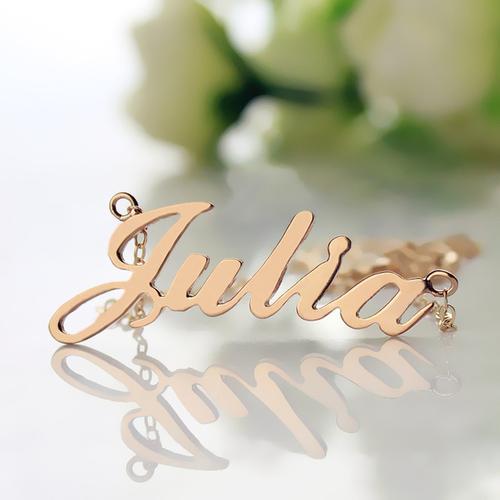 Classic Personalized Gold Plated Name Necklace O Chain For Girls Women-silviax