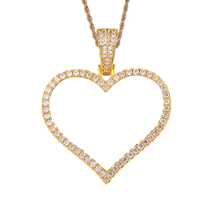 Heart Pendant Photo Necklace Gold Plated-silviax