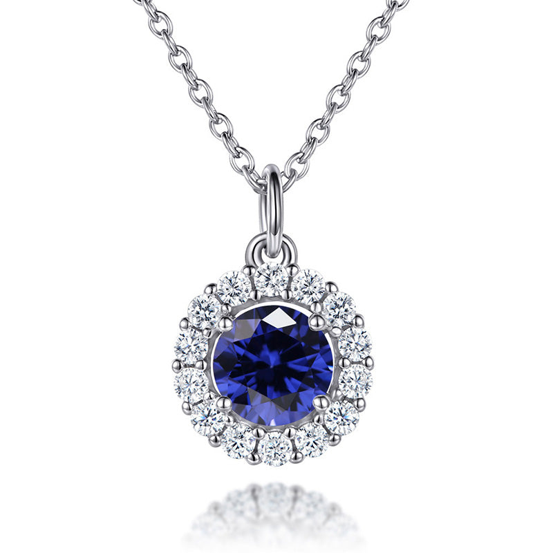 Classic Sterling Silver Birthstone Necklace