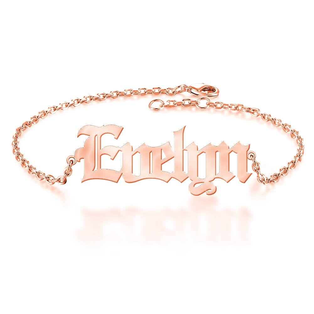 Customized Name Anklet Gold Plated-silviax