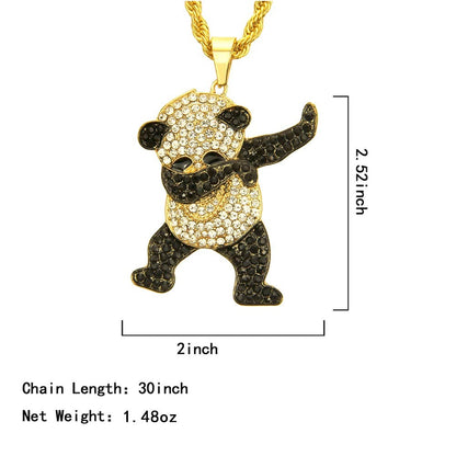 Panda Pendant  Hip Hop Necklace