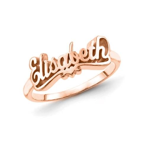 Gold Plated Personalized Heart Name Ring-silviax