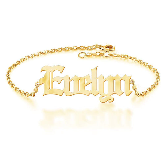 Customized Name Anklet Gold Plated-silviax