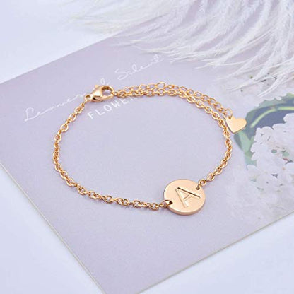 Gold Plated Personalized Engraved Initial Anklet-silviax