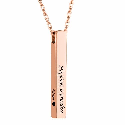 Bar Name Necklace Plated Gold Gift Personalized-silviax