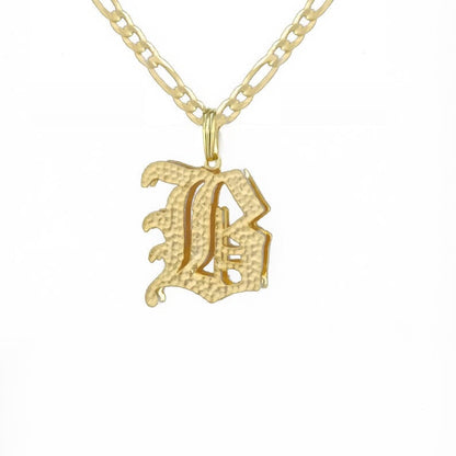 Double Layer 3D Capital Letter Personalized Custom Gold Plated Initial Necklace-silviax