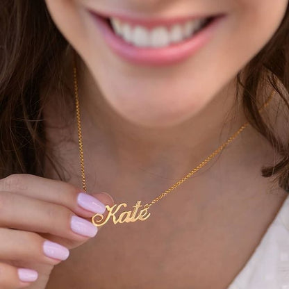 Hot Personalized Custom Gold Plated Name Necklace-silviax