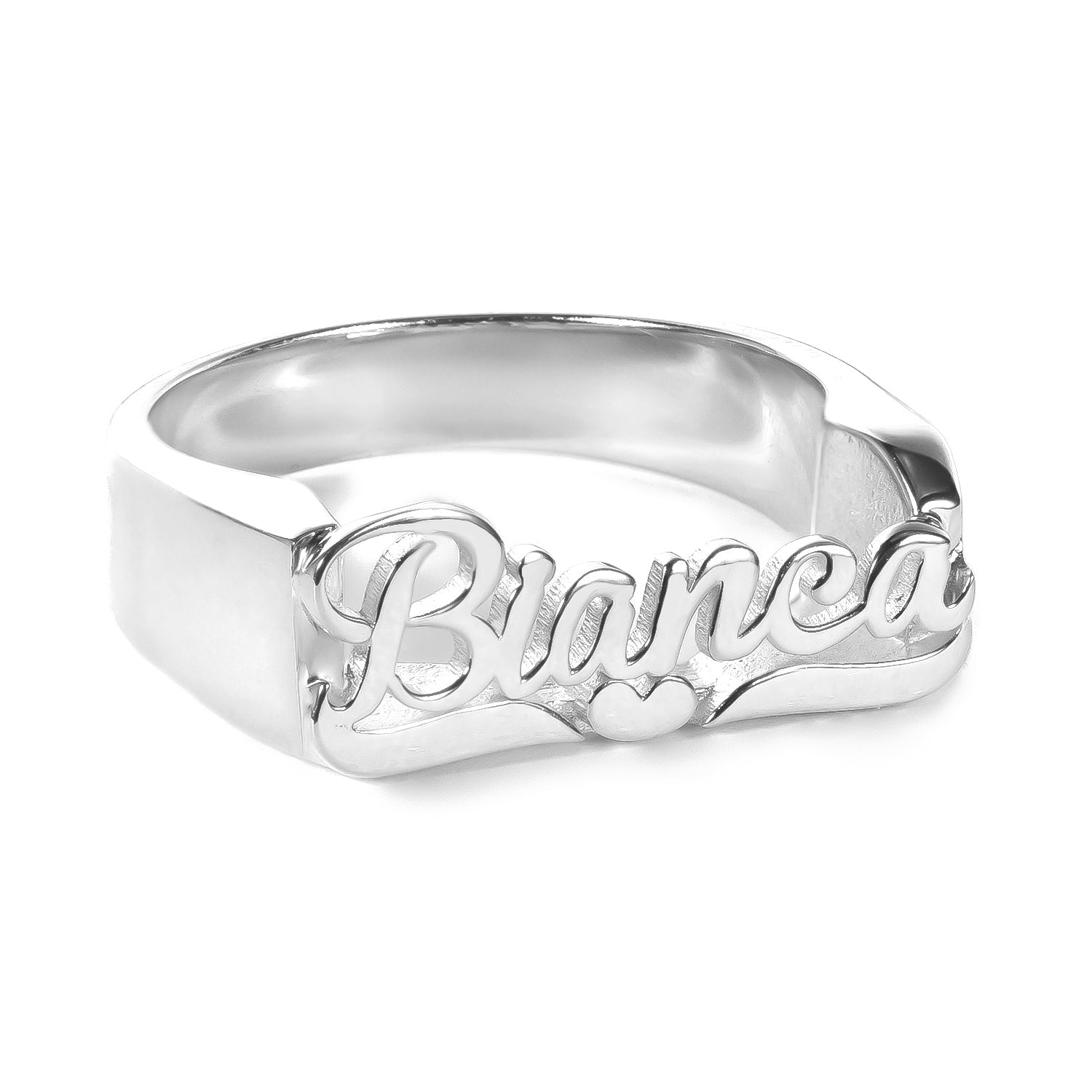 Gold Plated Personalized Name Heart Ring-silviax