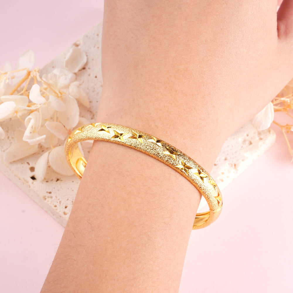 Gold Plated Stackable Bangles Bracelet 