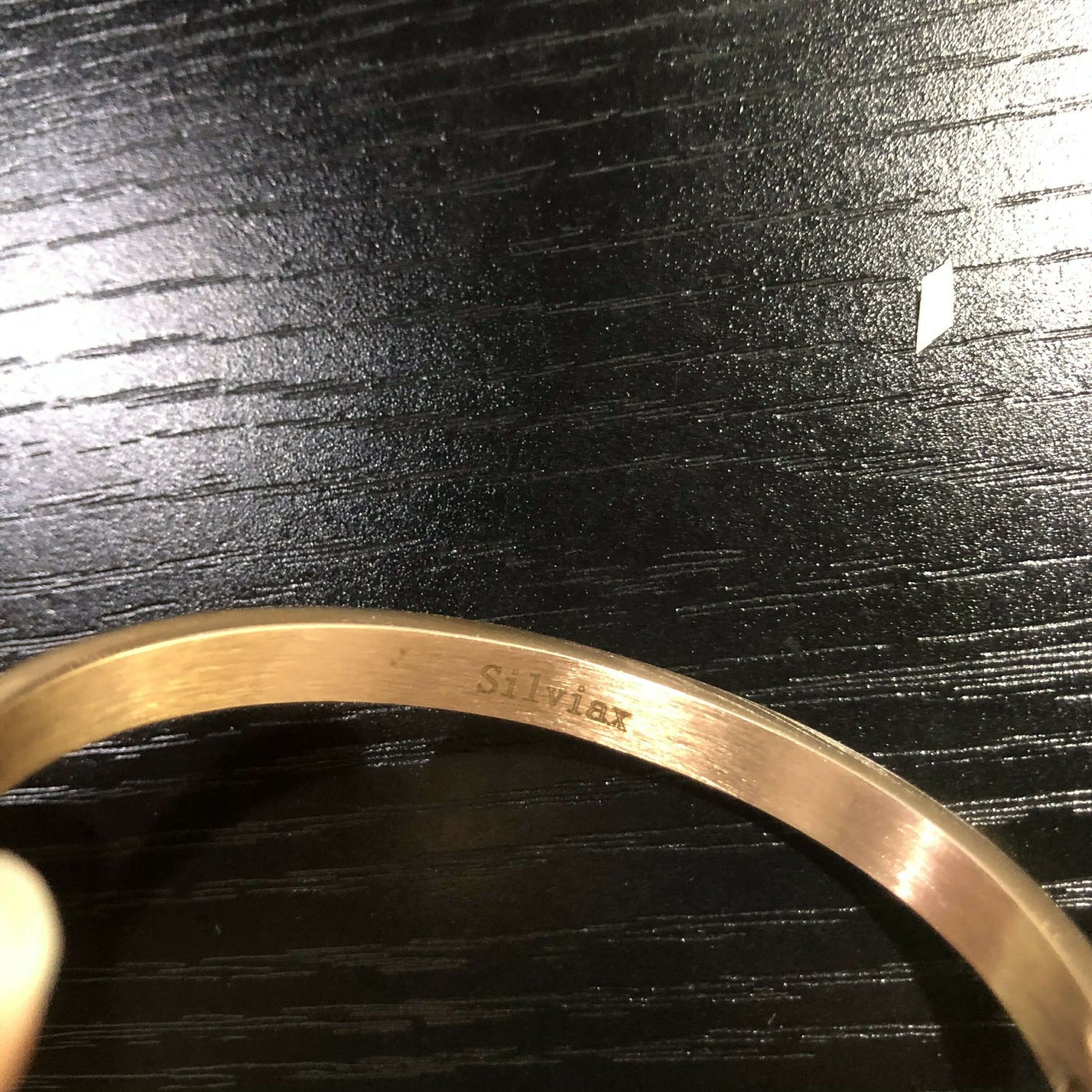 Gold Plated Personalized Bangle Bracelet-silviax