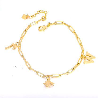 Personalized Name Bracelet Gold Plated Bracelet-silviax