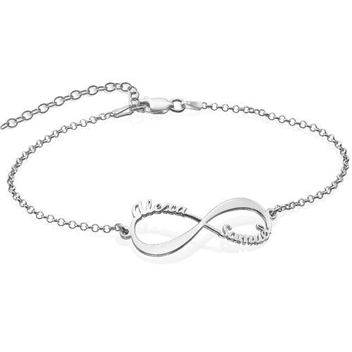 Gold plated Infinity Anklet with Names-silviax