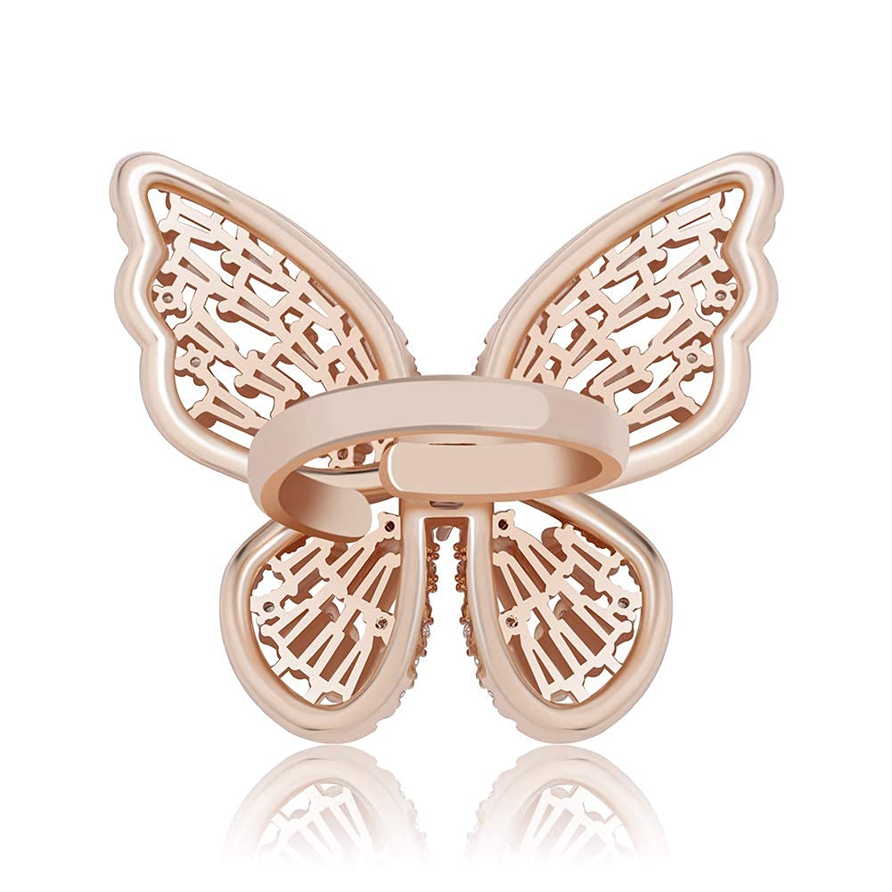 Sparkling Butterfly Cubic Zirconia Ring For Women-silviax