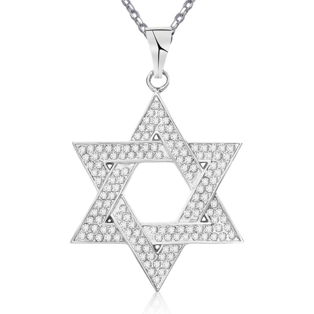 Six Pointed Star Pendant Gold Plated Necklace-silviax