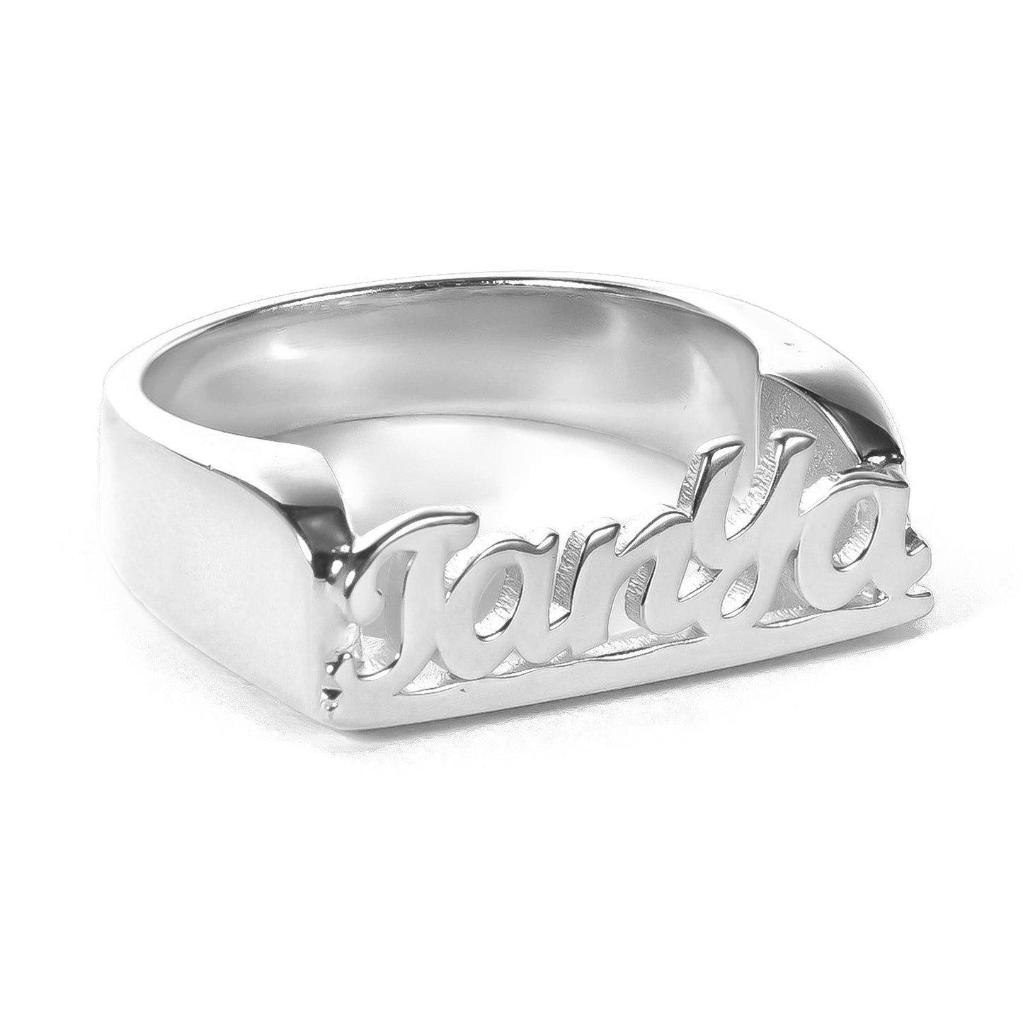 Customized Gold Plated Name Ring-silviax