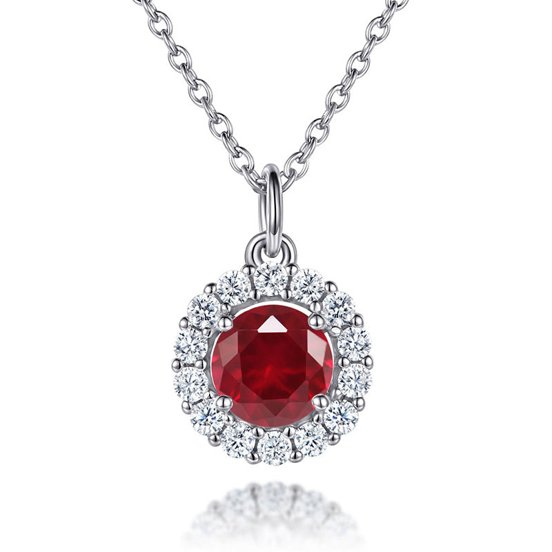 Classic Sterling Silver Birthstone Necklace-Maxinejewelry