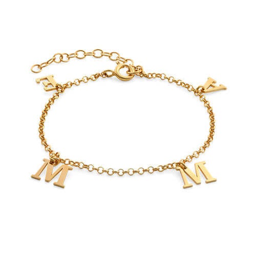 Gold Plated Copper Personalized Name Anklet-silviax