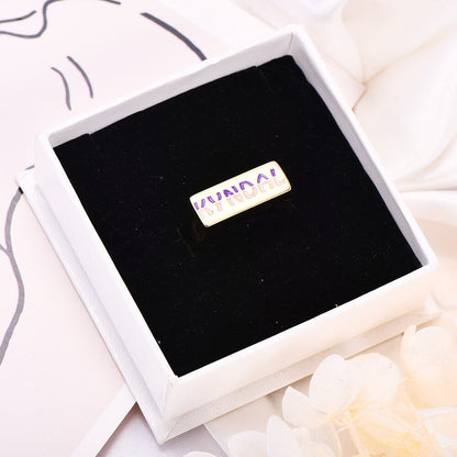 Double Color Letter Personalized Custom Gold Plated Name Ring-silviax