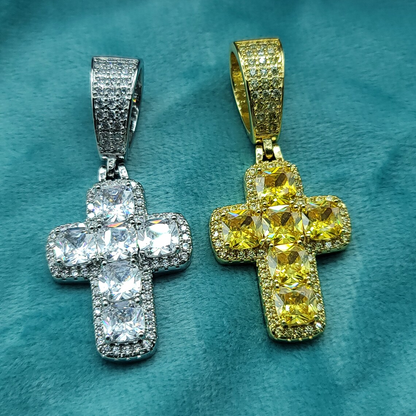 Tennis Chain With Zirconia Classic Cross Necklace