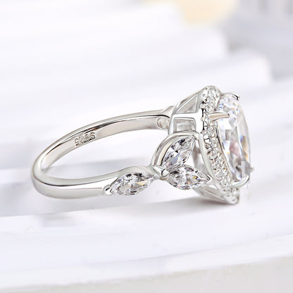 Special Halo Pear Cut Engagement Ring