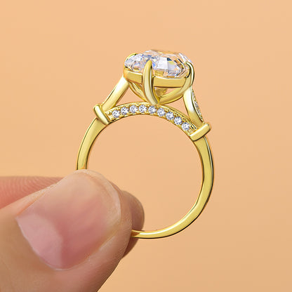 Honorable Yellow Gold Emerald Cut Engagement Ring