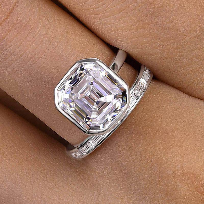 Unique Asscher Cut Women's Engagement Ring