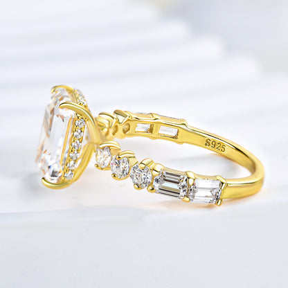 Honorable Yellow Gold Emerald Cut Engagement Ring