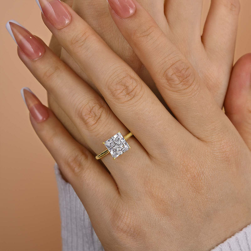 Timeless Yellow Gold Princess Cut Engagement Ring