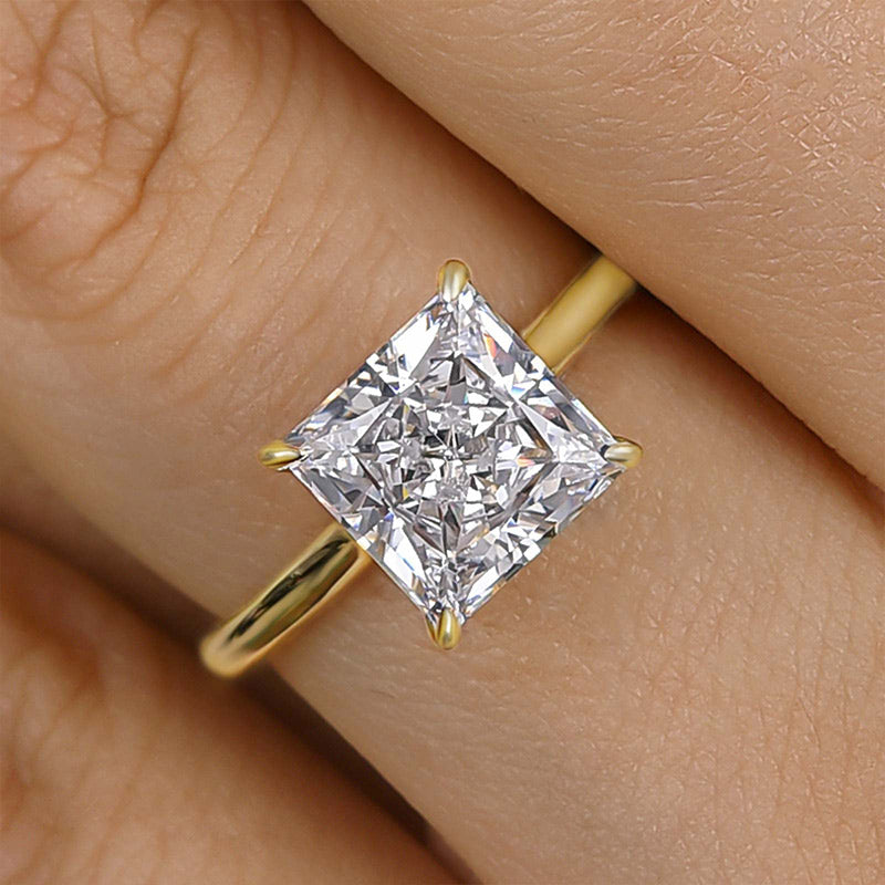 Timeless Yellow Gold Princess Cut Engagement Ring